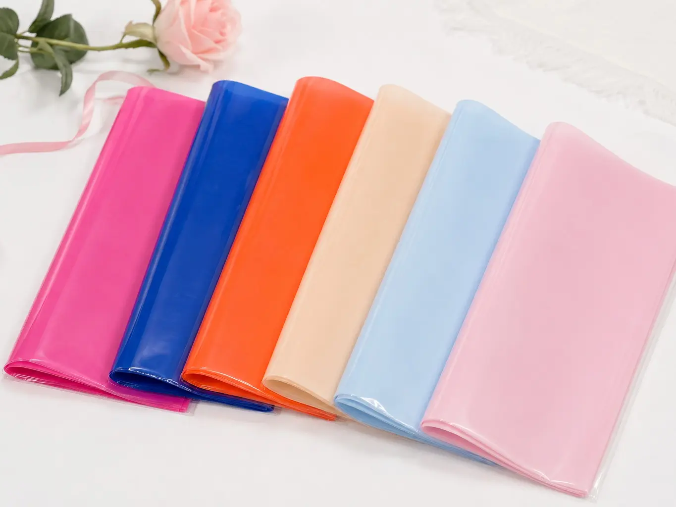 20 Sheets Waterproof Translucent Floral Wrapping Paper with Waterproof Coating - Easy to Fold and Style, Aesthetic Packaging for Bouquet Packaging, Toys & Hobbies DIY Specialty Projects (Layered Look Compatible)