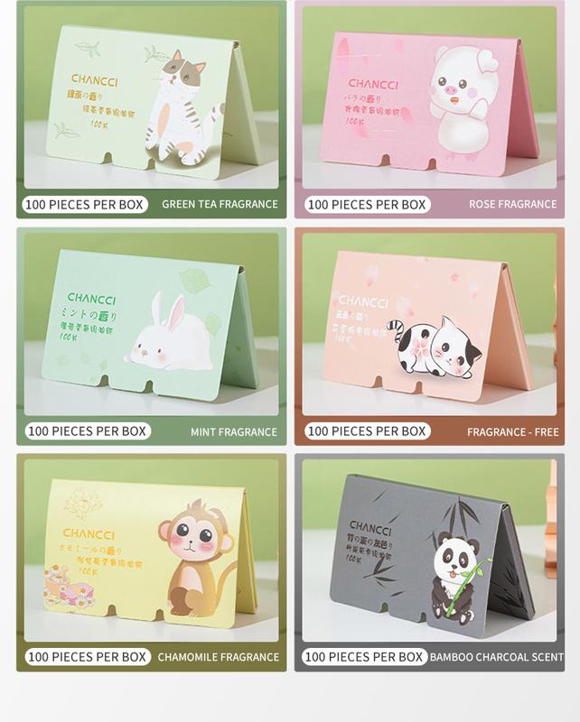 CHANCCI 700 Sheets 100pcs/box Portable Facial Oil Absorbing Paper Oil Control Face Paper Oil Blotting Makeup Blotting