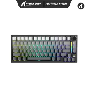 ATTACK SHARK X820 Ultra 75% Wireless Gaming Mechanical Keyboard Hot-Swappable Gasket Mount RGB Backlit BT/2.4G/Wired Custom Keyboard with Smart TFT Display&Knob QMK Driver
