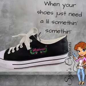 Custom embroidered shoes