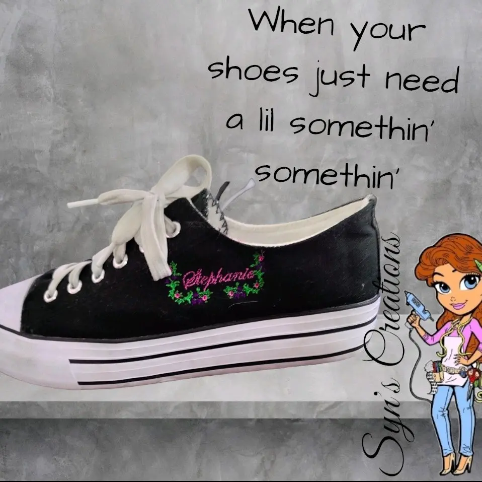 Custom embroidered shoes