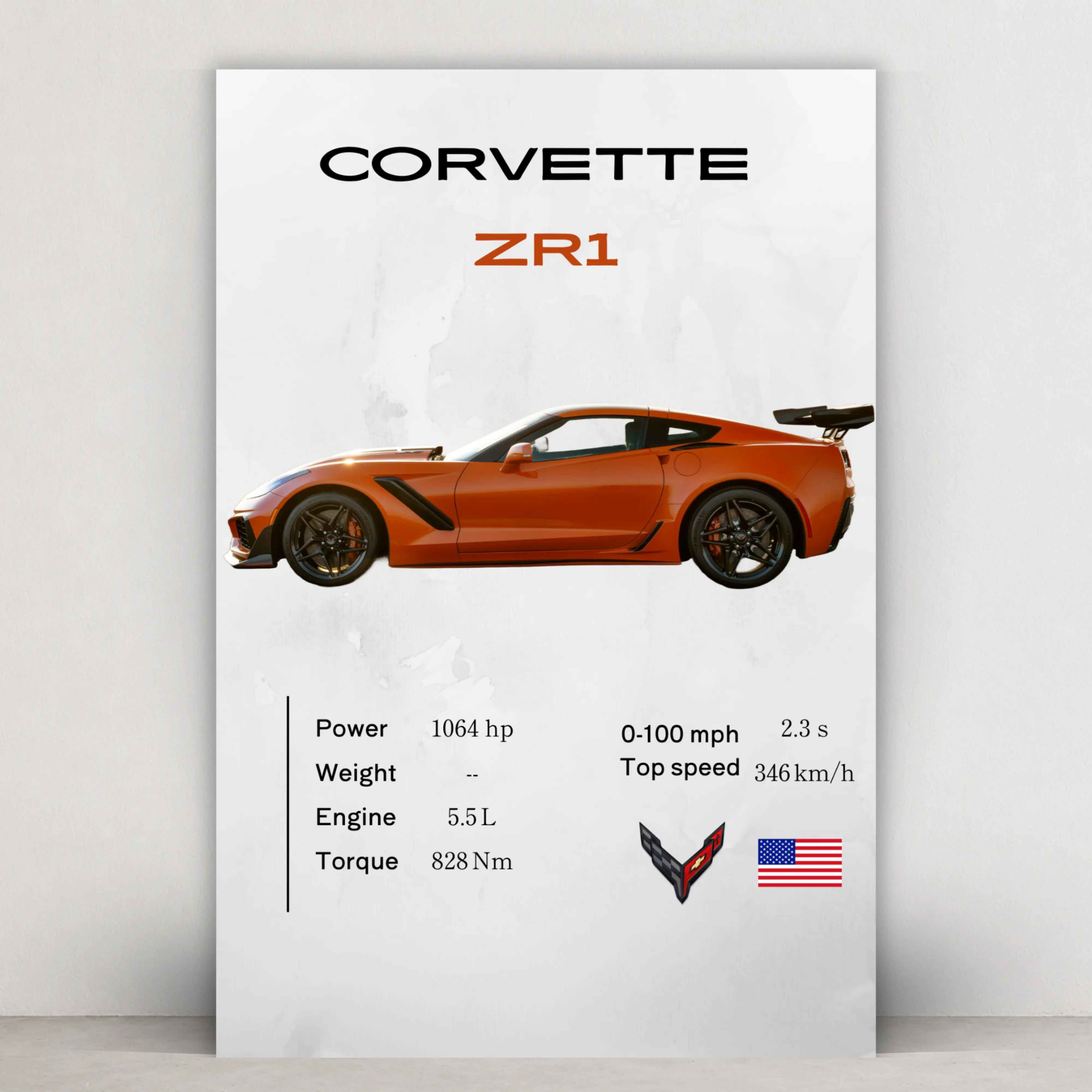 Corvette ZR1 – American Performance Metal Wall Art