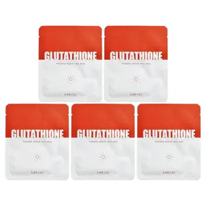 Lapcos Glutathione, Radiance Rescue Beauty Face Mask, 5 Sheets, 0.91 oz (26 g) Each