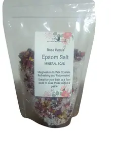 Rose Petals Epsom Bath Salt for Relaxing and Soothing Bath