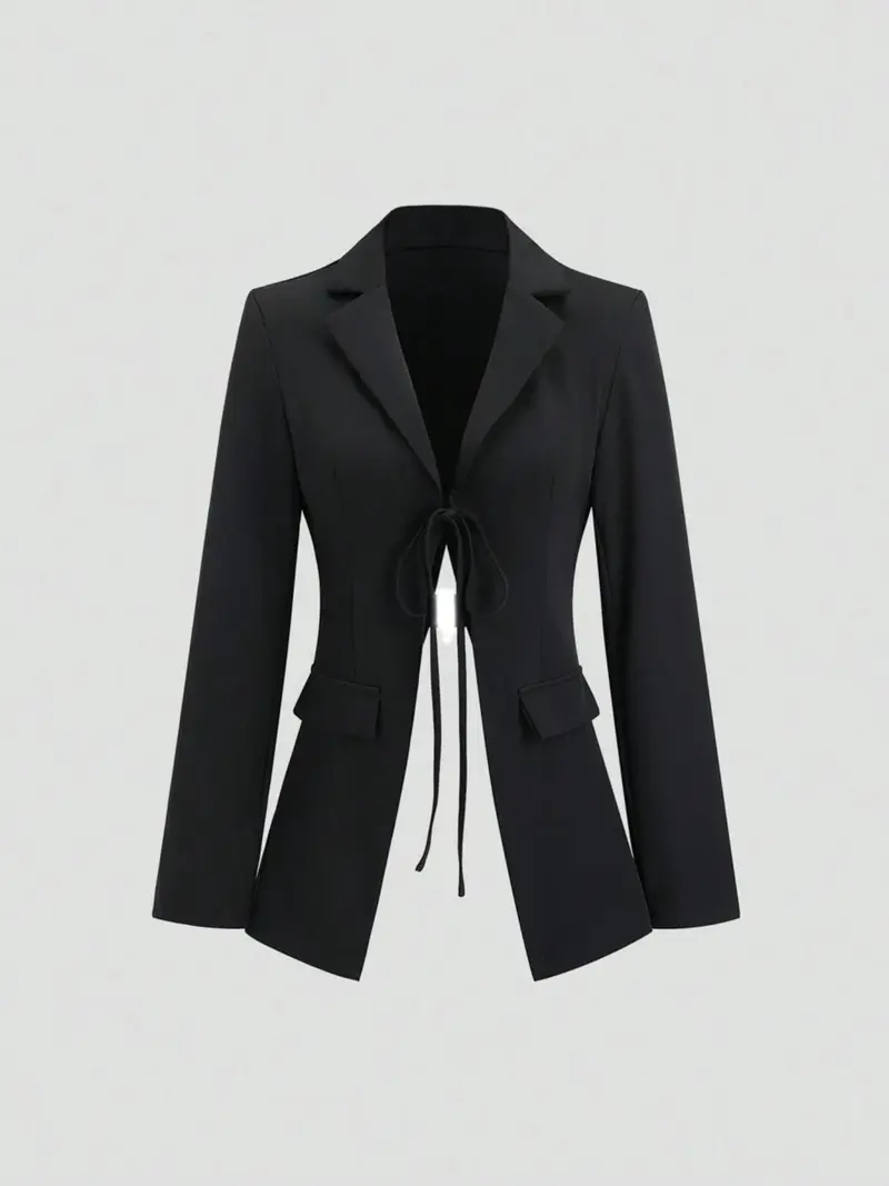 she means business | women's black blazer suit jacket - TikTok Shop