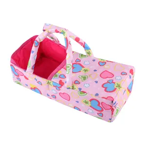 【No including Baby doll 】BABESIDE Pink and Blue Sleeping Basket Set  for 12"-16" Reborn Baby Dolls with Accessories Ideal for Play or Display