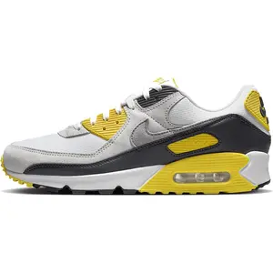 Men's Nike Air Max 90 White/LT Smoke Grey-Lightening (DM0029 111)