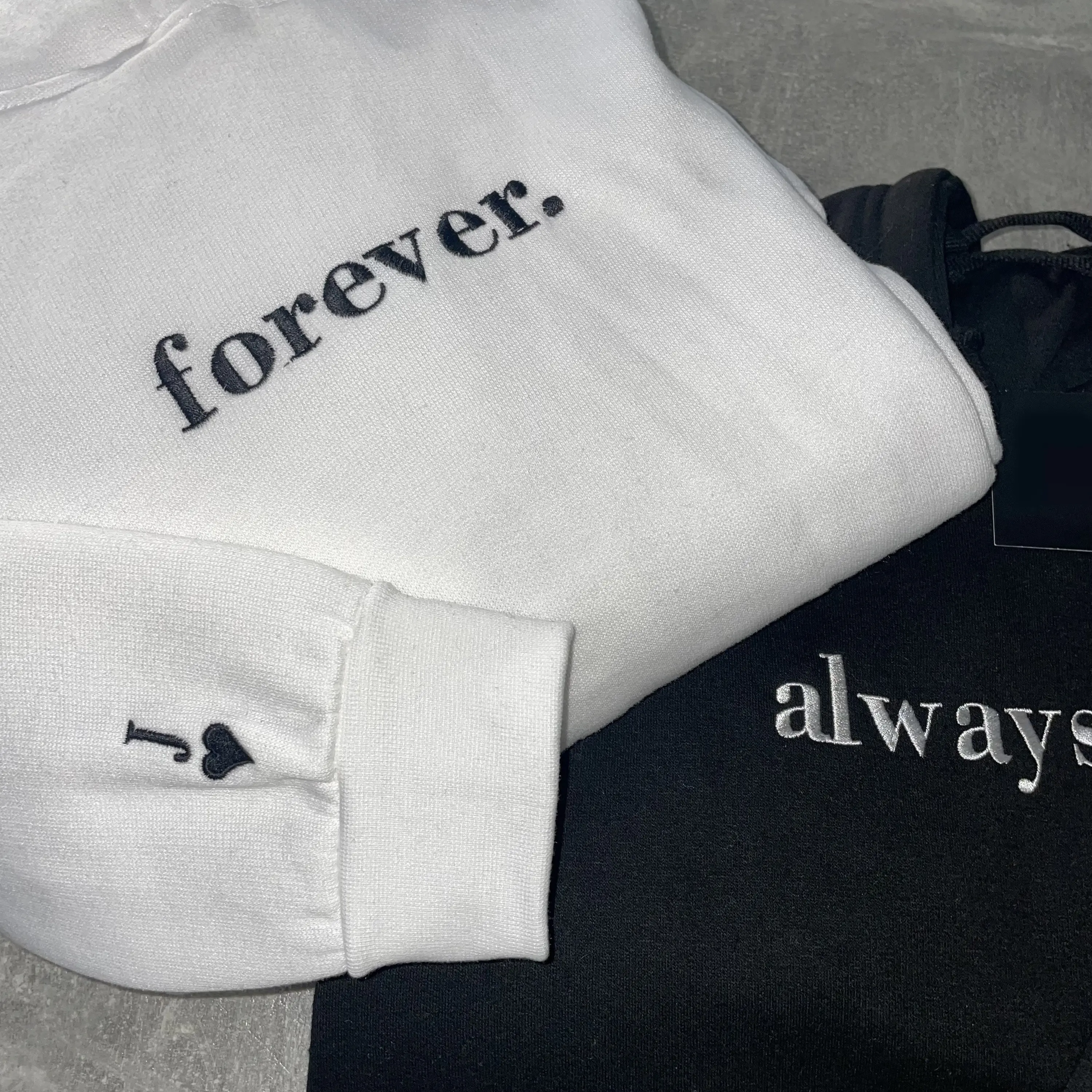 Custom Hoodie with Initial, Embroidered Initial on Sleeve, Matching Hoodies Couple, Custom Initial Hoodie for Partner, Hoodie Sleeve Initial Embroidery, Embroidered Matching Hoodie for BF