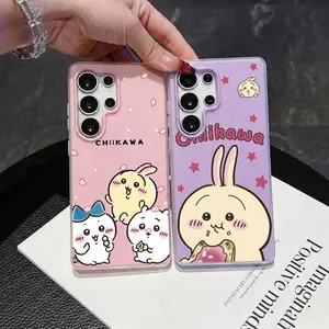 Character Chiikawa Phone Case 2‑in‑1 Clear Jelly Protective For Samsung Case | Galaxy S26/S26+/S26 Ultra/S25/S24/S23/S22/S21 | Dopamine Photo Card Holder | Slim Soft TPU Shockproof Anti‑Yellowing Lightweight Trendy Accessories