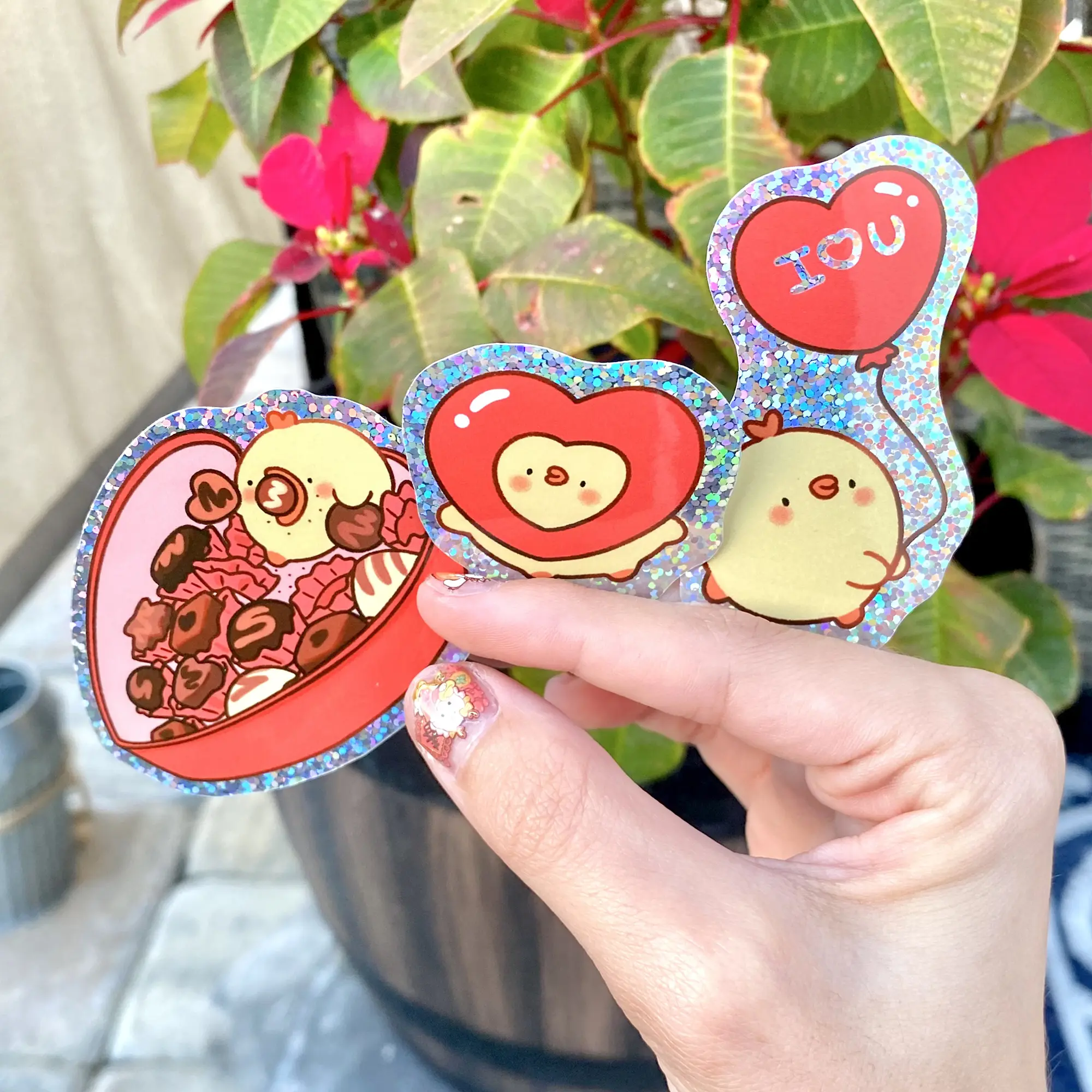 Pipa Love  - Trio Glitter Stickers