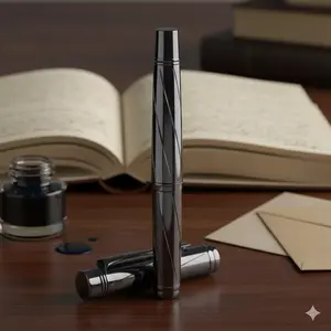 Premium Metal Calligraphy Pen Set: Medium Nib, Rotating Ink Cartridge for Smooth Writing. Ideal for Business Signatures, Office Meetings, Student Exams. Refillable Ink, Luxury Gift Box. Perfect for Gifting and Professional Use.