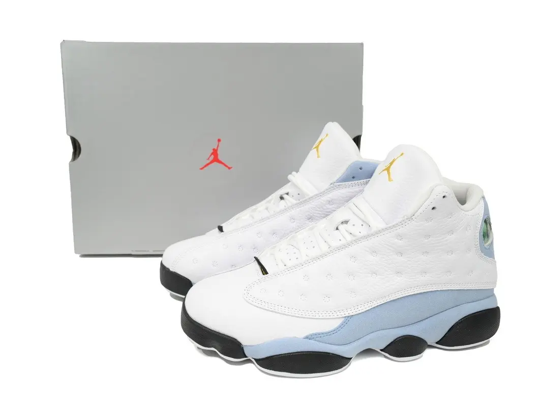 White Faux Leather Mesh High Top Sneakers, Light Blue Contrast Midsole Basketball Shoes, Retro Streetwear Casual Trainers For Men Women