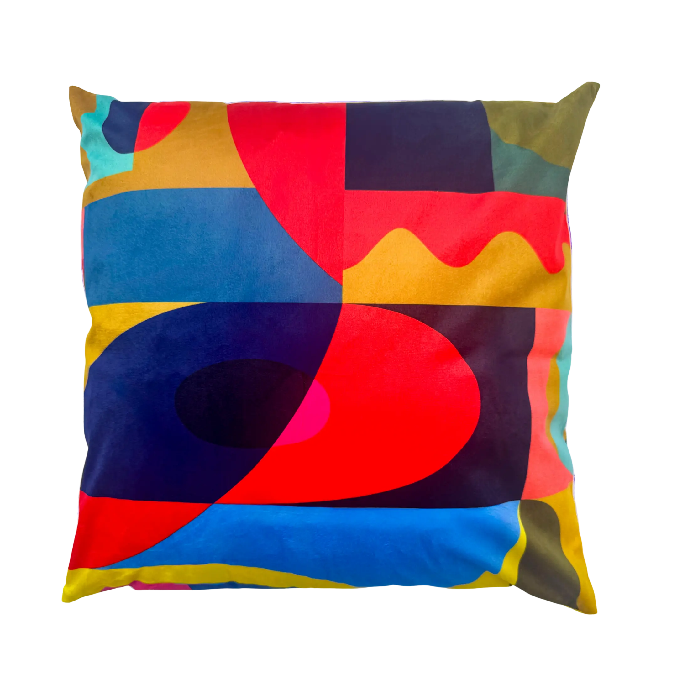 Perpetual Motion Throw Pillow | Abstract Velvet Accent Pillow 18x18