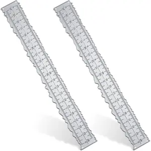 2 count Deckle Edge Ruler 8.4 Inch Irregular Edge Ruler Metal Craft  Cuts Measurements Embossing  Paper Rulers Decorative Wavy Measuring Tool Paper Tearing Rulers for Card Making