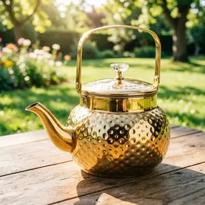 Professional Tea Brewing Kettle – 50.73 oz Stainless Steel with Fine Filter. Fast-Boil for Lawn, Camping & Picnic Tea Time. Perfect for Coffee & Milk Too. The Ultimate Tea Lover's Gift.