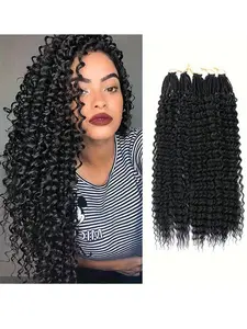Passionate Twist Hair Bundles 24 Inches/60.96 Cm, Wave Crochet Hair, Curled Braids, Fits Butterfly Locs Hairstyle, Long Bohemian Style