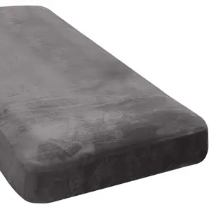 Velvet Stretch Individual Chaise Cover Sectional Couch Covers for L Sofa Both Left/Furniture Protector Seat Cushion Sofa Cover (1 Piece Chaise Cover, Grey)