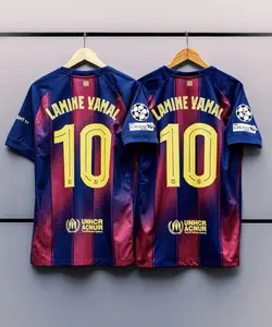 HOT!!! #10 Lamine Yamal Barcelona 2025/2026 Champions League Edition Jersey Kit Size M