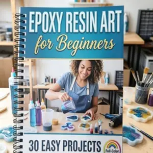 Epoxy Resin Art for Beginners Spiral Book, 30 Easy DIY Resin Projects, Full-Color Crafts Tutorial, Safety & Techniques Included