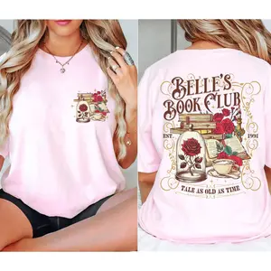 Two Side Belle's Book Club Shirt, Tale As Old As Time Belle’S Book Cafe Sweatshirt, Hoodie, Tale As Old Asss Time Shirt, Unisex Sweater Pullover Tee