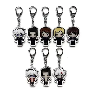 Teen Jujutsu Kaisen JJK Pixel Art Keychain - Gojo, Geto, Shoko, Nanami, and Haibara!