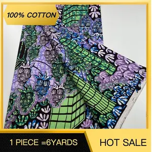 Classical Veritable Super Wax Guaranteed Real wax print fabric dutch hollandais pagne africa Dress 100% cotton 6yards