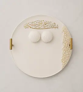 Pearl Acrylic Engagement Tray with Ring Boxes | Custom Nikkah & Bridal Tray