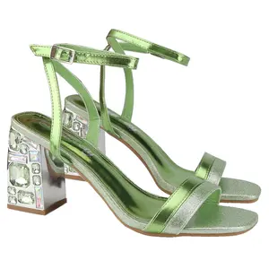 BELOVELY Womens Madeline Chunky Low Heels Open Toe Ankle Strap Block Heeled Sandals - Stylish and Comfortable - Walking Shoes