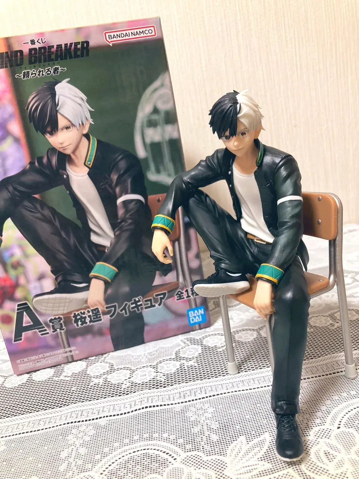 15cm Anime "Wind Breaker" Haruka Sakura & Ren Kaji "Noodle Cup Lid" Figures – Sitting Pose Models/Gifts/Collectibles