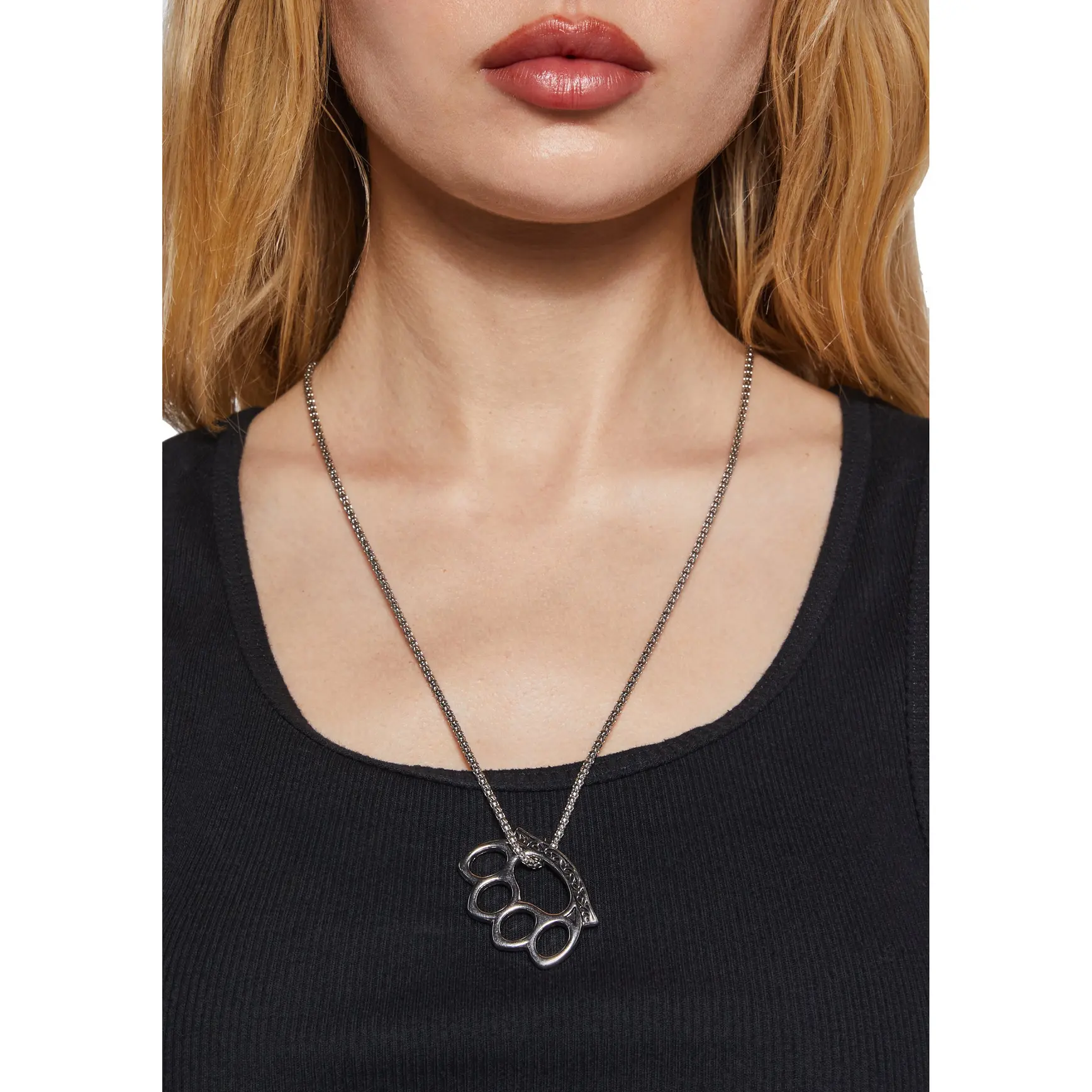 No Funny Business Pendant Necklace