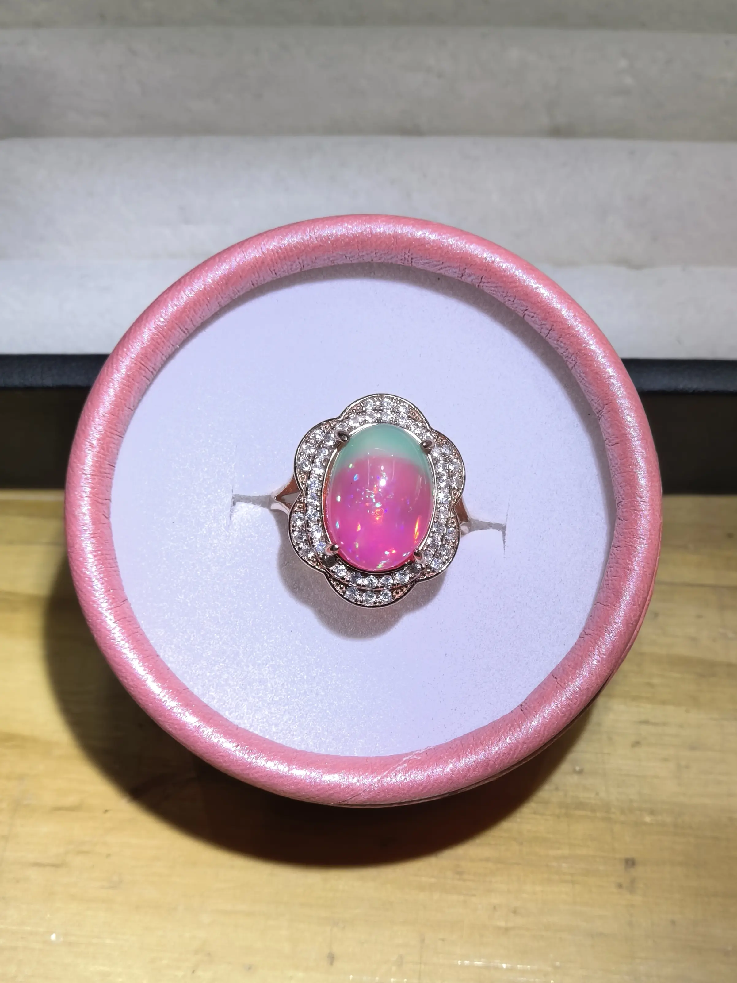 Iries(26335)gc.Double colors opal ring s925