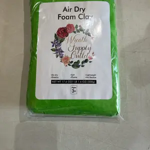 Air Dry Foam Clay 500G Bag Grass Green