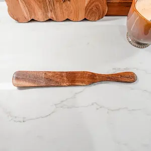 Acacia Wood Sourdough Spurtle for Feeding Your Sourdough Starter
