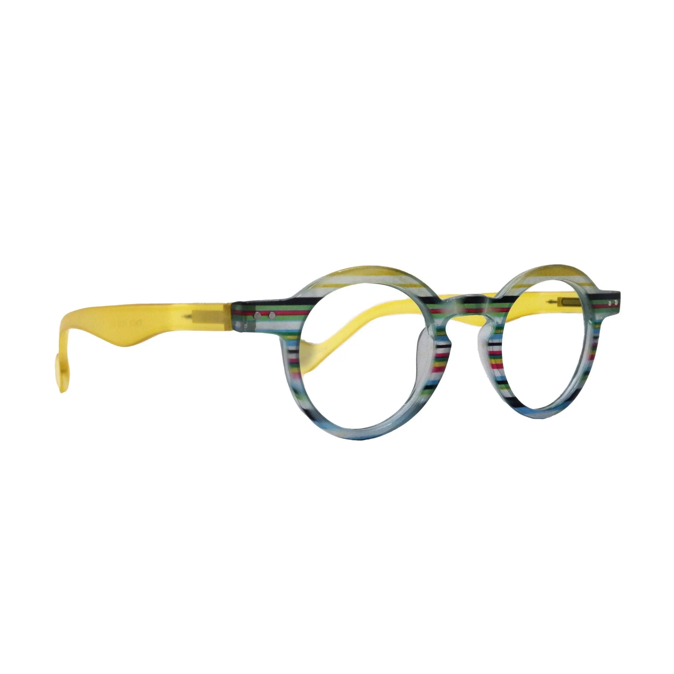 Beatrice, (Premium) Women Reading Glasses, High-End Readers (Transparent GREY )  (Round) Magnifying Eyeglasses, Optical, NY Fifth Avenue