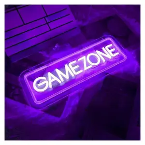 Sign Illuminated USB Powered Game Zone Neon Lights Sign For Home Wall Personalized Decoration Dimmable 11cmx30cm