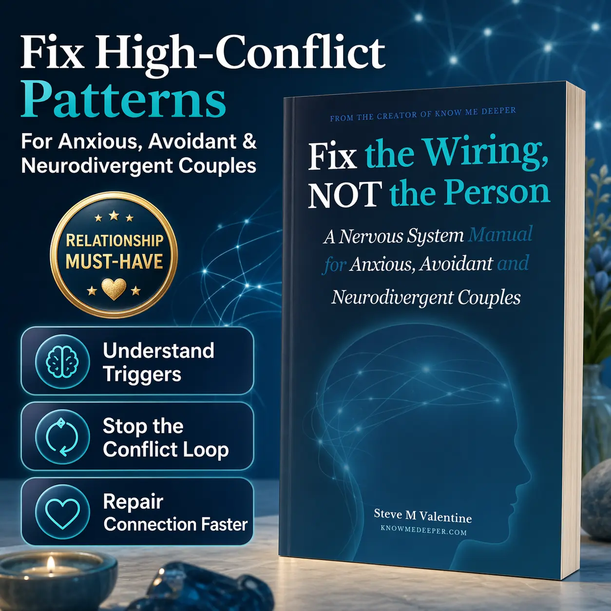 Fix The Wiring, Not The Person: Neurodivergent Couples Workbook for ADHD, Autism, Anxiety, Attachment, Shutdowns, Emotional Triggers & Better Communication