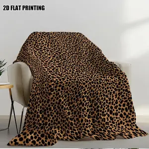 1 Piece Extra Large Leopard Print Blanket - Soft Flannel Bedspread, Black, Brown, Tan, and Gold - Suitable for All Seasons Sofa, Bed, Office Decoration - Modern Indoor Luxury Animal Print Home Decor - Fashionable and Comfortable Modern Design with Eye-cat