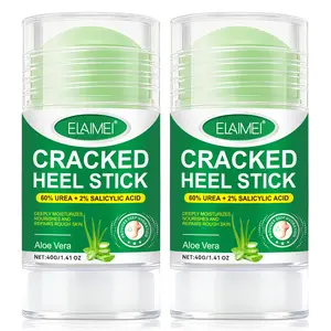Elaimei Aloe Heel Care Stick 40g X 2 Pack, Rich in Aloe & Urea (60%), Salicylic Acid (2%), Gentle Exfoliation, Deep Moisturizing, Foot Care Solution