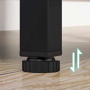 Tribesigns Computer Desk with 5 Drawers, Home Office Desks with Reversible Drawer Cabinet Printer Stand, Industrial PC Desk with Storage, Rustic Study Writing Table Workstation for Small Spaces, Black