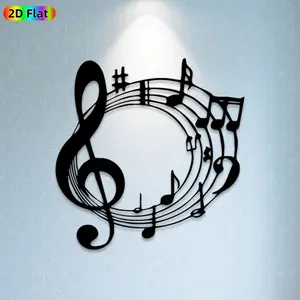1pc Musical Note Metal Wall Art, Melodic Musical Note Statue Mural, Ideal Gift for Christmas, New Year, Music Decor Enthusiasts, Weather-Resistant Metal Wall Decor Wall Sculptures,  Unique Musical Home Decor