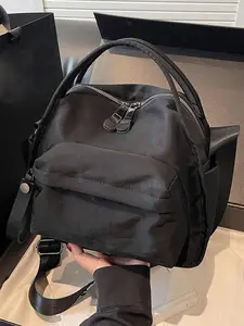 Extremely simple style practical texture simple casual style handbag, multi zipper pocket design, reasonable separation, fashionable solid color series versatile single shoulder crossbody bag, suitable for daily commuting and shopping
