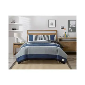 Twin Comforter Set, Reversible Cotton Bedding with Matching Sham, Medium Weight for Year Round Use, Dorm Essentials.