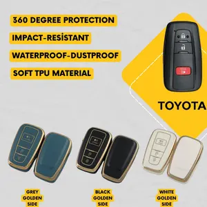TOYOTA 3-Button Key Fob Cover for Camry, RAV4, Corolla - Tpu 360 Protection