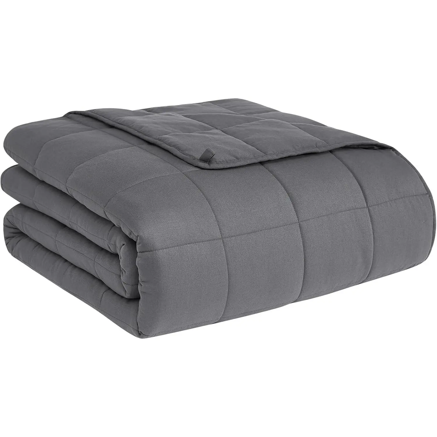 Weighted Blanket for Adults (15lbs, 48"x72", Full, Grey) Heavy Blanket for 140-150lbs, Weighted Blanket for Cooling & Heating with Premium Glass Beads, Soft Thick Blanket for Adult All