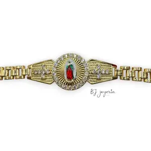 COPPER VIRGIN MARY ROUND BRACELET (1022)
