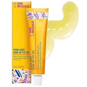 Good Molecules Yerba Mate Eye Gel 15ml Under Eye Cream Dark Circles Puffiness Eye Bags Hydrating Caffeine Hyaluronic Acid Brightening Skincare, Lightweight Cream