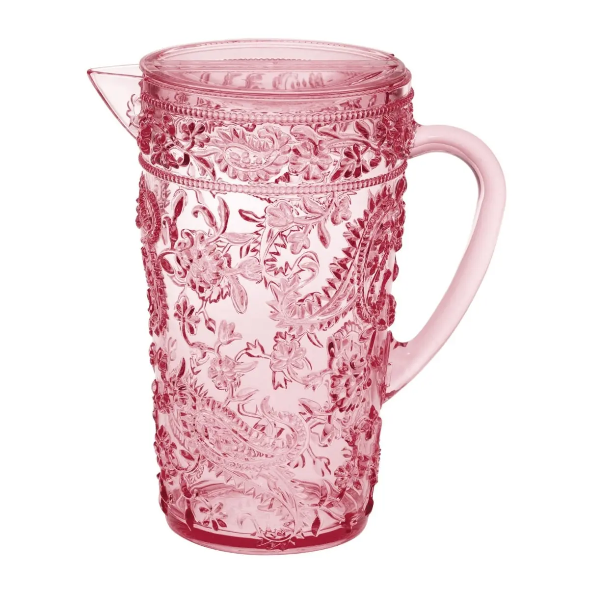 2.5 qt. Paisley Acrylic Pitcher, Pink