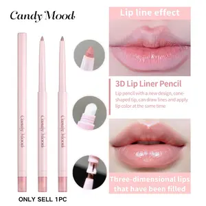 Soft Lip Liner Pen with Brush and Sharpener, Waterproof and Smudge-Proof, Long-Lasting and Fade-Resistant, Gentle Makeup for Daily Use