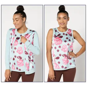 BEAUTIFUL by Lawrence Zarian Mixed Media Cardigan & Tank Set