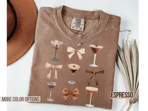 Espresso Martini Cocktail Club Shirt Comfort Colors®, Coquette Shirt, Social Tee, Lover Gift